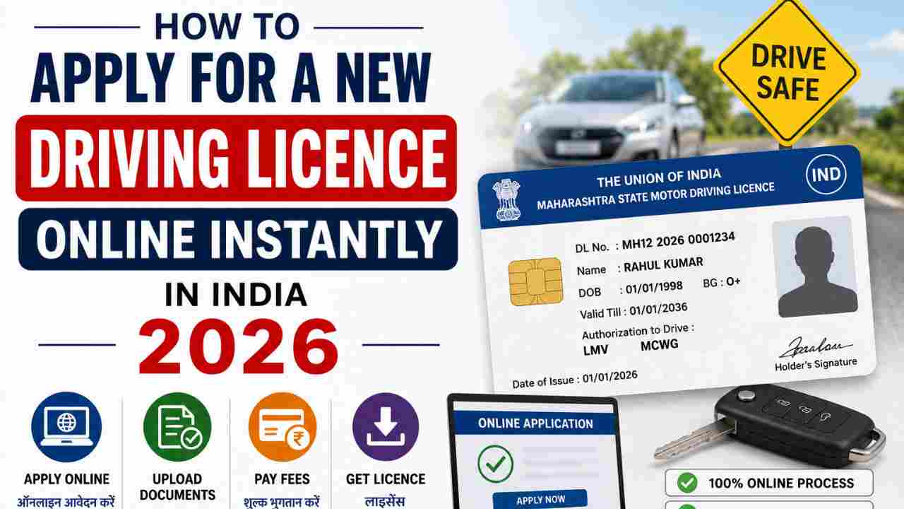 How to Apply for a New Driving Licence Online Instantly in India 2026 ...